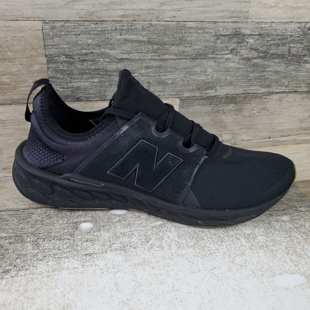 New Balance Fresh Foam X Cruz v3 Mens Sz 10.5 D Dark Black Lace Up Sneakers